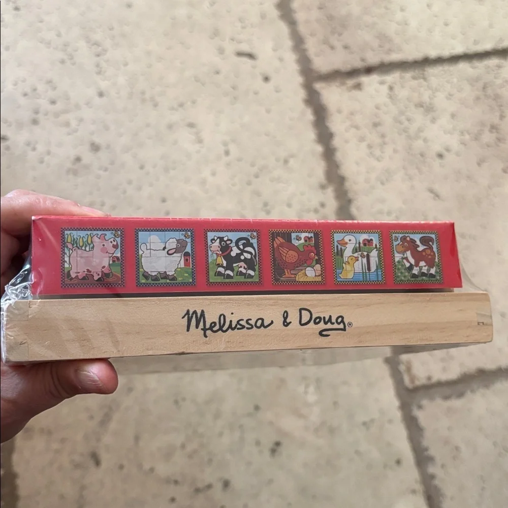 Melissa & Doug Farm Cube Puzzle - Red, Black, Green